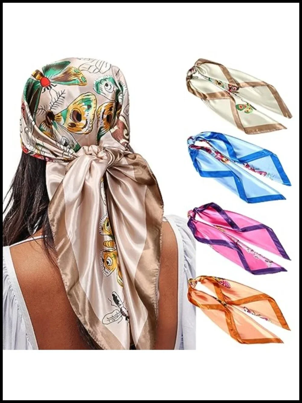 Satin Head Scarves for Women Silk-like Hair Bandanas Multipack